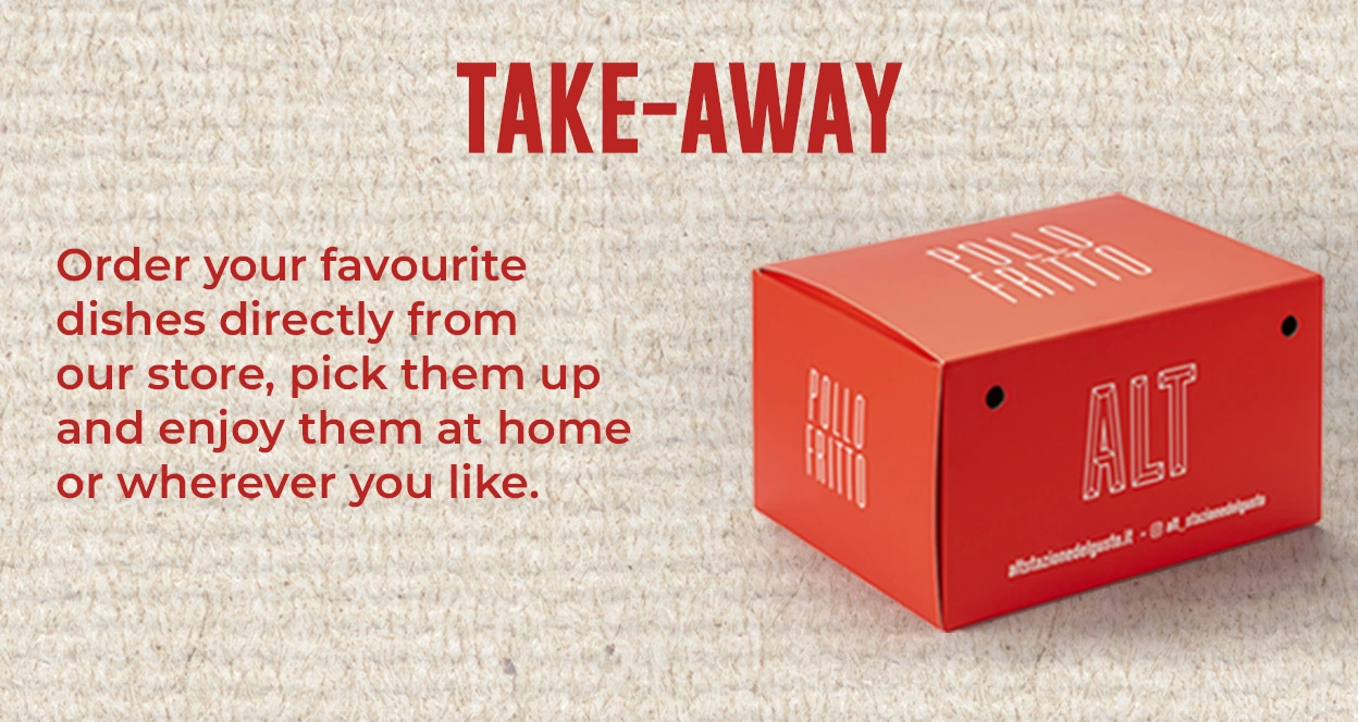 Take-away - Order your favourite dishes directly from our store pick them up and enjoy them at home or wherever you like.